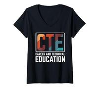 Mujer Educación Profesional Y Técnica Camiseta Cuello V