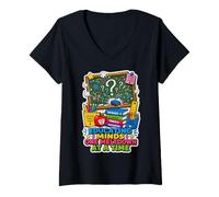 Mujer Educando Mentes Una Fusión A La Vez Divertido Profesor Camiseta Cuello V