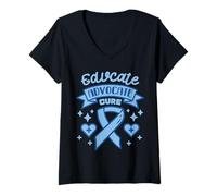 Mujer Educar. Defensor. Curar Camiseta Cuello V