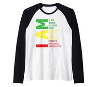 Mujer Educatd Negra Camiseta Manga Raglan