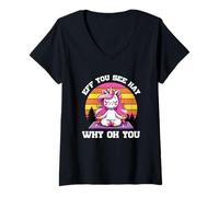 Mujer Eff, Ves, Hay, por qué, oh, Eres un Unicornio Divertido Camiseta Cuello V