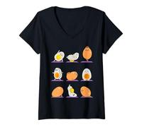 Mujer Egg Yoga Camiseta Cuello V