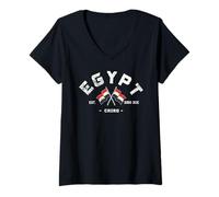 Mujer Egipto Vacaciones a Egipto El Cairo Egipto Pirámides Egipto Camiseta Cuello V
