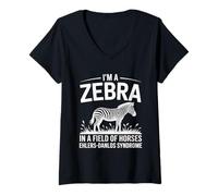 Mujer Ehlers Danlos Mes de Concientización EDS HSD Mayo Ehlers Danlos Camiseta Cuello V
