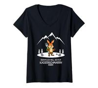 Mujer Eigentlich Will ich Nur Kaiserschmarrn Essen Hiking Rabbit Camiseta Cuello V