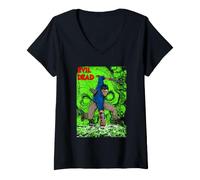 Mujer Ejército de la Oscuridad Ash Metal Guantelete Boomstick Halloween Camiseta Cuello V