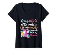 Mujer El 10% del Mundo es zurdo, así Que básicamente Soy un Unicornio Camiseta Cuello V