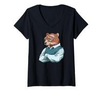 Mujer El Abrazo del Abuelo. El Amor del Abuelo Camiseta Cuello V
