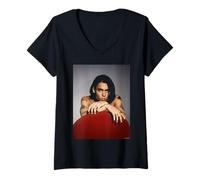 Mujer El actor de Cry-Baby Johnny Depp por Michael Grecco Camiseta Cuello V