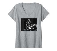 Mujer El álbum en Blanco y Negro de The Stranglers Era Live 1978 Camiseta Cuello V