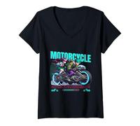 Mujer El Amor de la Motocicleta es Nuestro Combustible de Dos Ruedas Camiseta Cuello V