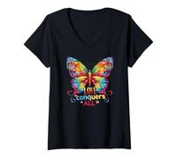 Mujer El amor lindo conquista el orgullo LGBT: el amor gana el mes del orgullo LGBTQ Camiseta Cuello V