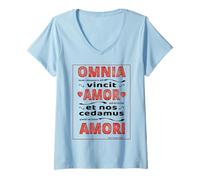 Mujer El amor lo conquista todo y déjanos también ceder al amor, Virgil Camiseta Cuello V