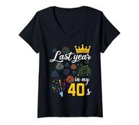 Mujer El año pasado en mi fiesta de cumpleaños de 40 años 40th B-Day Crew Camiseta Cuello V