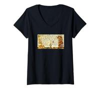 Mujer El árbol de la Vida - Stoclet Frieze de Gustav Klimt (1909) Camiseta Cuello V