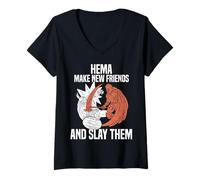 Mujer El Arte de la Espada del Pasado: técnicas de Lucha Hema Hema Camiseta Cuello V