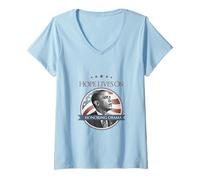 Mujer El arte en homenaje a Barack Obama sigue vivo Camiseta Cuello V
