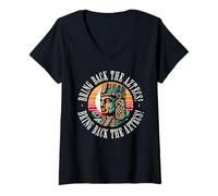 Mujer El Arte Mexicano Antiguo Nativo de los Aztecas y la Historia Azteca Camiseta Cuello V