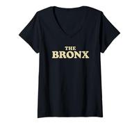 Mujer El atrevido estilo urbano del Bronx NYC Camiseta Cuello V