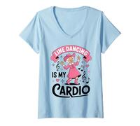 Mujer El Baile en línea es mi Cardio Camiseta Cuello V