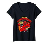 Mujer El Barón Rojo Circo Volador de la Muerte Demon Horror Camiseta Cuello V