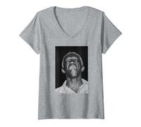 Mujer El Baterista Art Blakey The Jazz Messengers de Michael Grecco Camiseta Cuello V