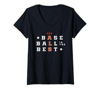 Mujer El béisbol es la mejor ELA Camiseta Cuello V