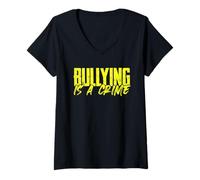 Mujer El Bullying Inspirador es un Crimen contra el acoso Camiseta Cuello V