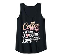 Mujer El café es mi amor guión en lenguaje y arte del corazón Camiseta sin Mangas