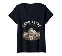 Mujer El Cairo Egipto | Viajes de Vacaciones | Pirámides Camiseta Cuello V
