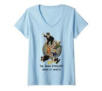 Mujer El camarada Lenin Limpia la Tierra de la inmundicia - Propaganda de la URSS Camiseta Cuello V