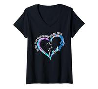 Mujer El Camino a mi corazón está pavimentado con Huellas de Paw Paw Camiseta Cuello V