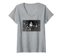 Mujer El Cantante de Country Rock Johnny Cash Live 1987 Camiseta Cuello V
