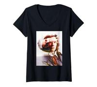 Mujer El Cantante de la Banda Japonesa David Sylvian por AJ Barratt Camiseta Cuello V