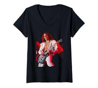 Mujer El Cantante de la Oscuridad Justin Hawkins de Live T In The Park Camiseta Cuello V