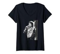 Mujer El Cantante de muérdago y Vino Cliff Richard Vive en 1985 Camiseta Cuello V