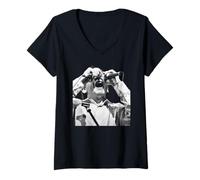 Mujer El Cantante de otoño Mark E Smith en Vivo por Martin O'Neill Camiseta Cuello V