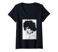 Mujer El Cantante de T Rex Marc Bolan 1971 Foto de Estudio Camiseta Cuello V