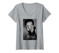 Mujer El Cantante del Astronauta del zoológico de Babylon Jas Mann por Andy Willsher Camiseta Cuello V