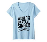 Mujer El Cantante más Bueno del Mundo para los Amantes de la música y el Karaoke Camiseta Cuello V