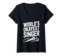 Mujer El Cantante más Bueno del Mundo para los Amantes de la música y el Karaoke Camiseta Cuello V