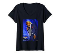 Mujer El Cantante Pop Billy Ocean Caribbean Queen en Vivo por Dick Barnatt Camiseta Cuello V