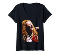 Mujer El Cantante Principal de Simply Red Mick Hucknall Stars Tour 1992 Camiseta Cuello V