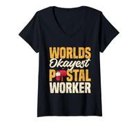 Mujer El cartero es el mejor empleado postal del mundo Camiseta Cuello V