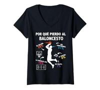 Mujer El Cerebro del Baloncestista Jugador de Baloncesto Hombre Camiseta Cuello V