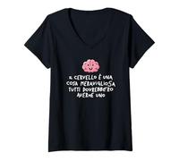 Mujer el Cerebro es Algo Maravilloso, Todos deberían Tener Camiseta Cuello V