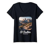 Mujer El Chaltén Argentina Camiseta Cuello V