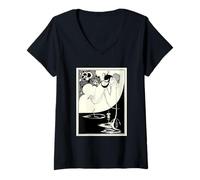 Mujer El clímax de Aubrey Beardsley (1893) Camiseta Cuello V