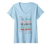 Mujer El Club del Desayuno El Cerebro La Princesa el rebelde Camiseta Cuello V