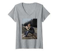 Mujer El Compositor de Canciones Beautiful Soul Jesse Mccartney Michael Grecco Camiseta Cuello V